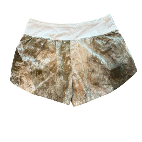 Nike Womens Dri-Fit Trail Running Shorts Tie-Dye Beige & White Lightweight NWOT - Picture 3 of 6